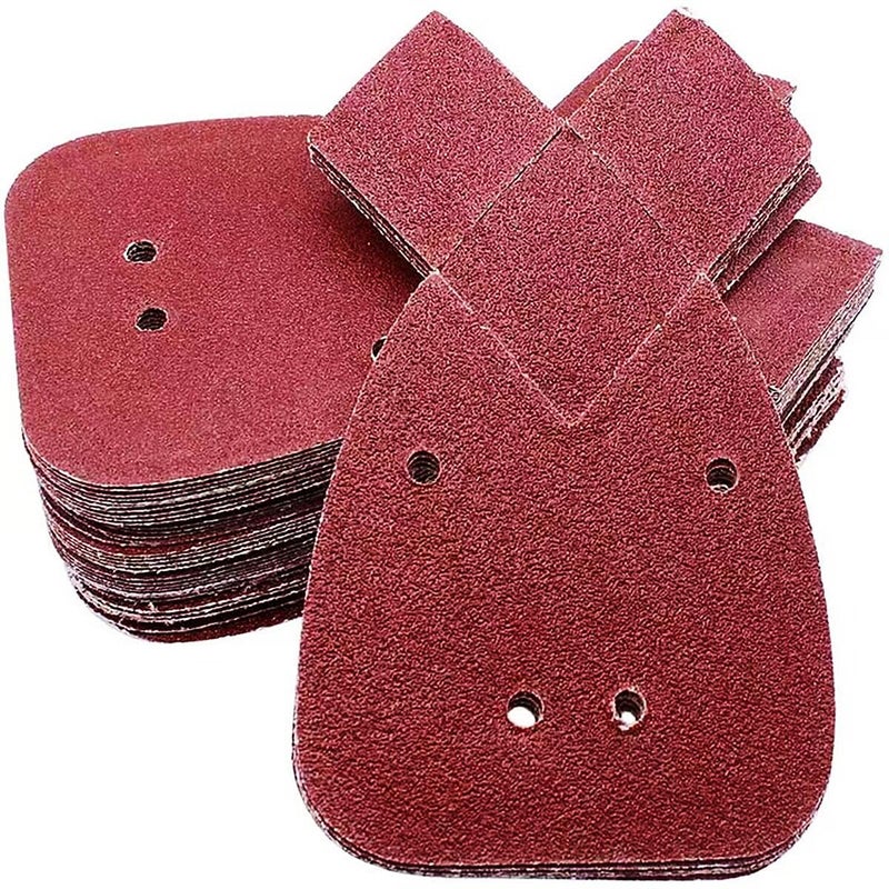 DUSJVYUE 50pcs 180 Grit Sanding Sheets for Black and Decker Mouse Sanders,4 Holes Hook and Loop Mouse Sander Pads,with Additional 2 Replacement Tips,Palm Detail Sander Sandpaper,Sanding Pads - Image 1